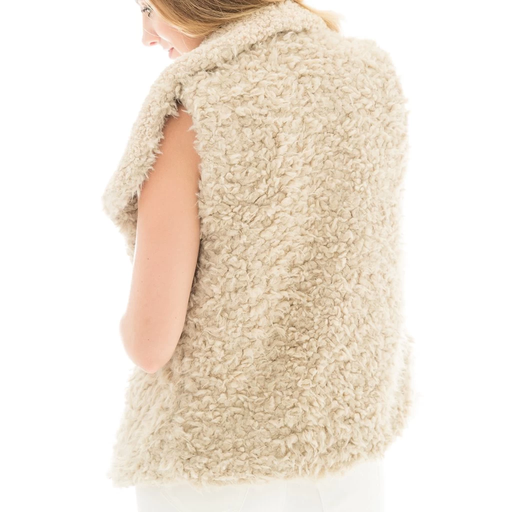Cozy Sherpa Vest - Ivory - Image 2