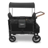 W4 Luxe Wonderfold Multi-Function 4-Passenger Quad Stroller Wagon - Charcoal Gray/Black Frame
